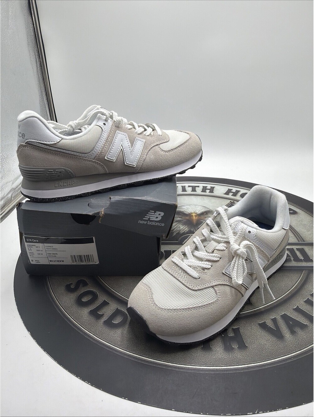 New Balance 574 Nimbus Cloud  White  Sneakers Shoe Womens Size 11 D/  WL574EVW
